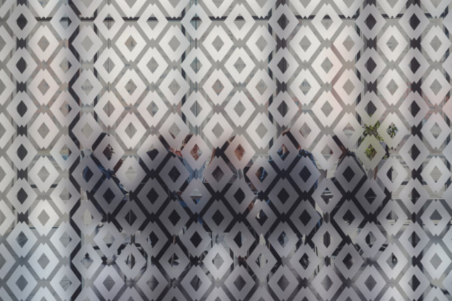 Patrón de rombos Película de privacidad para ventanas