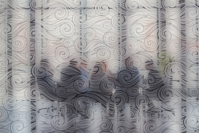 Patrón de ondas tumultuosas Película para ventanas de privacidad