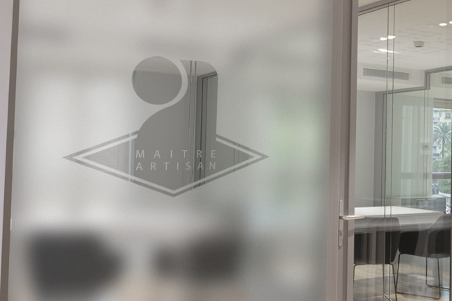 Logotipo de Maestro Artesano Privacidad Lámina para ventanas
