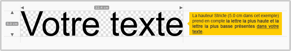 Adhesive lettering - Strict height